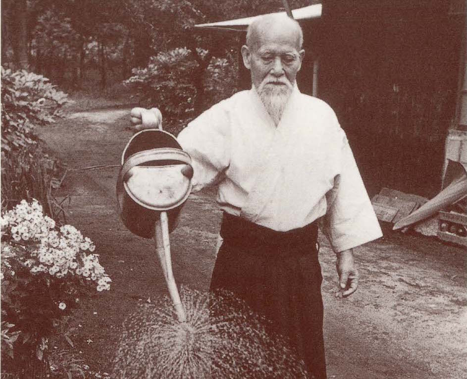 Morihei_Ueshiba Watering